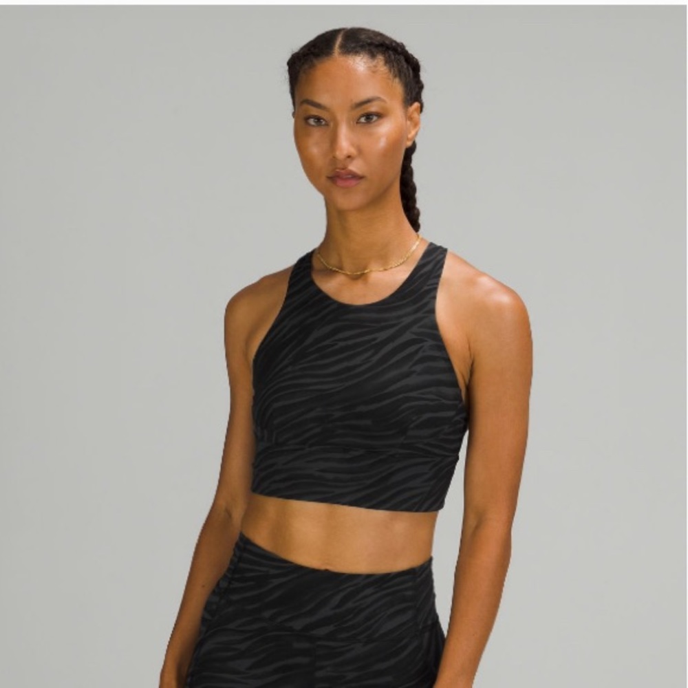 Lululemon Wunder Train Long-Line Bra, C/D Cups, Le Tigre Camo Deep Coal Multi